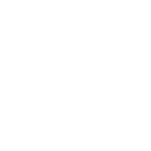 White forklift icon on black background.