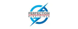 Logo of Perfection Electrique with lightning bolt.