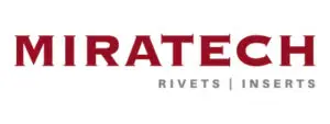 Miratech logo with rivets and inserts text.