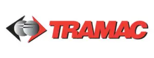 Tramac logo with geometric design elements.