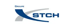 Groupe STCH logo with blue and gray design.