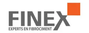 FINEX logo with orange square and text.