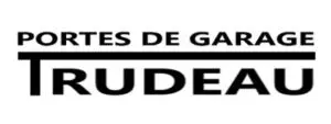 Trudeau garage doors logo in black text.