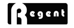 Regent logo with stylized black and white text.