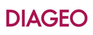 Diageo logo with red text.